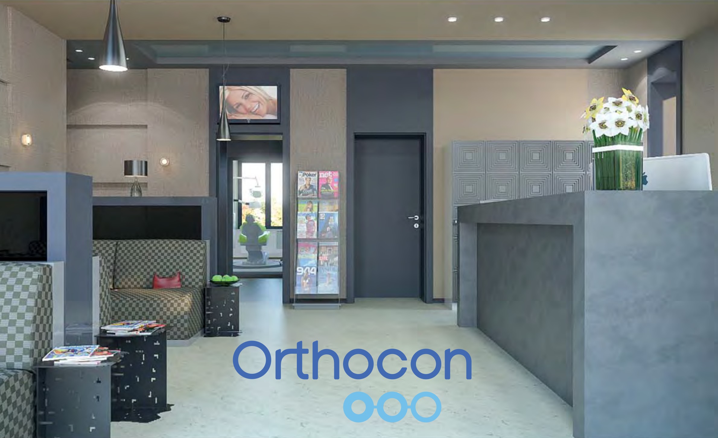Зона очікування і рецепція ортодонтичного центру «Ортокон плюс»