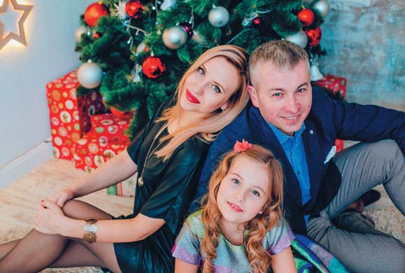 Катерина Гераніна з родиною