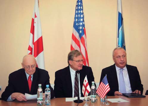 Кеннет Уолкер, Посол США в Грузії Річард Норланд і ректор ТДМУ